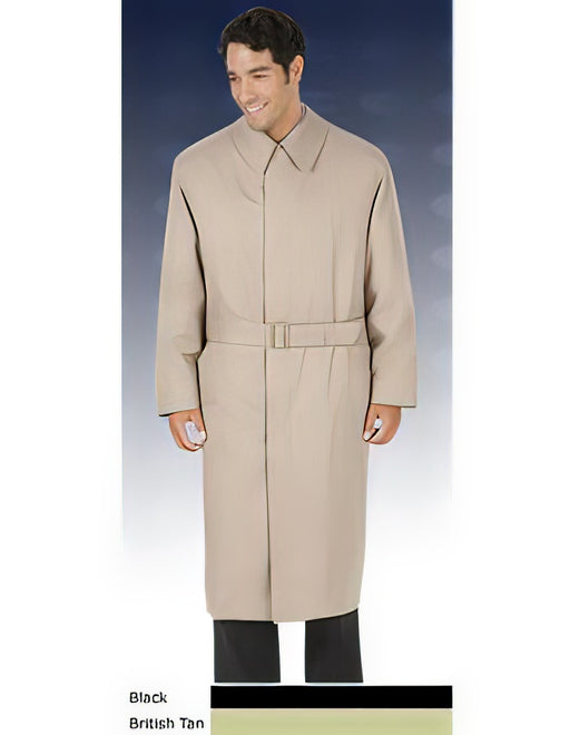 Men's Big & Tall Trench Coat British Khaki ~ Tan