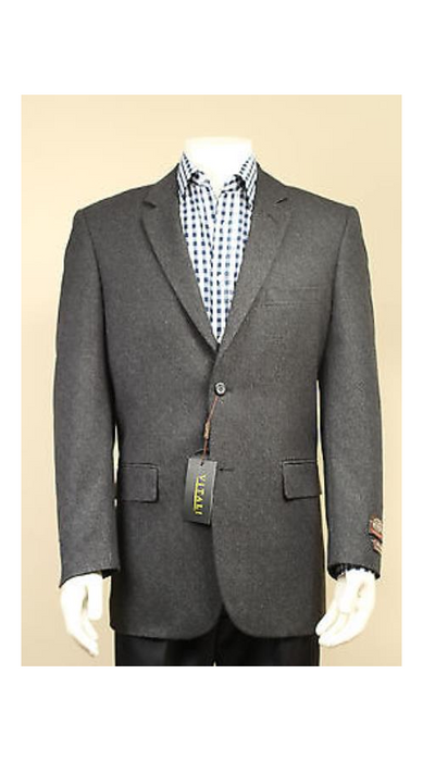 Men's 2 Button Sport Coat / Sport Jacket / Blazer with Side Vents Grey, Taupe