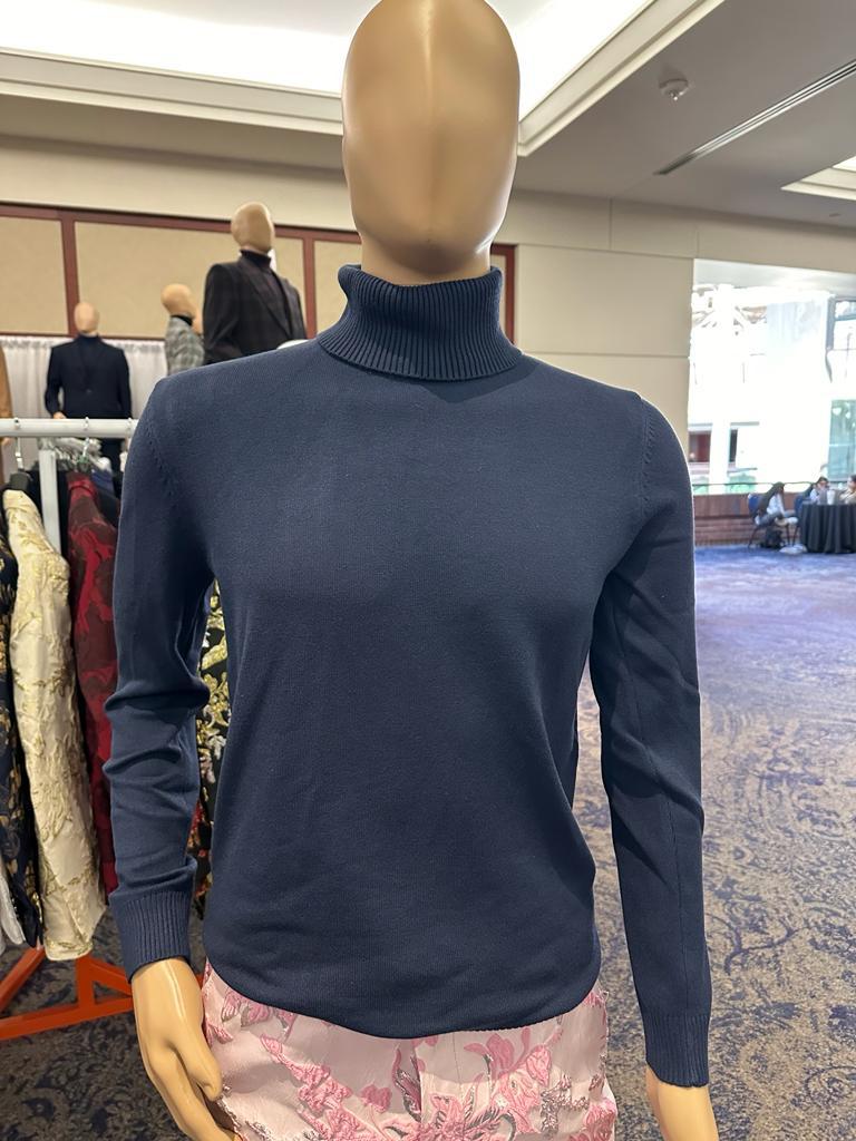 Men's Navy Blue Classic Turtleneck Sweater – Lightweight Knit Pullover - Image 6