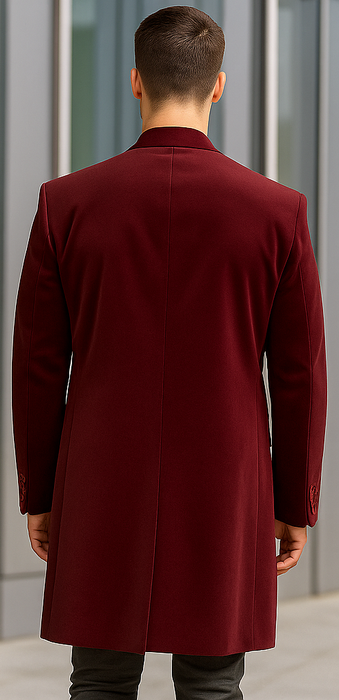 Velvet Tuxedo - Three Quarter - CarCoat Burgundy