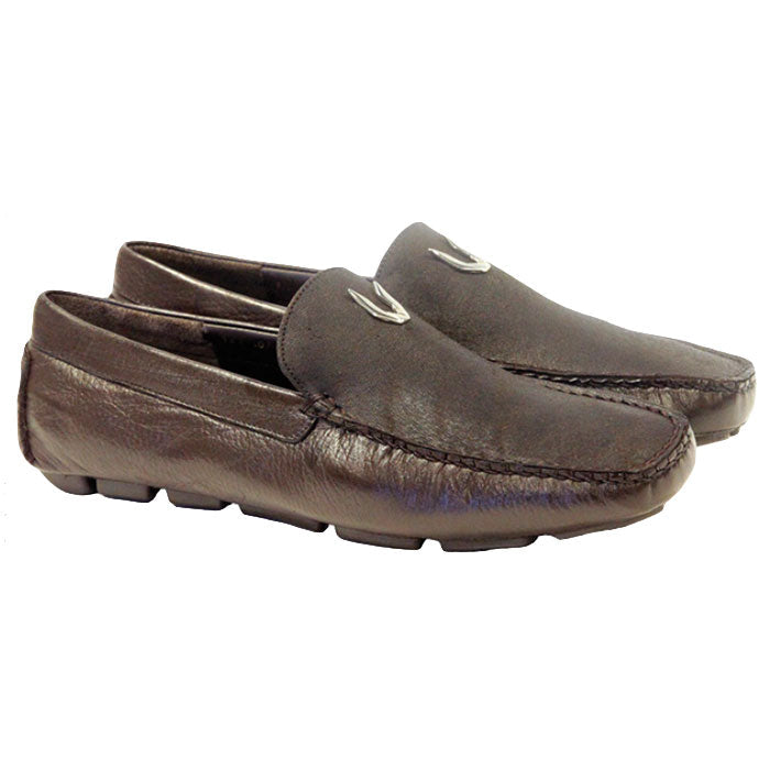 Vestigium Cat Shark Driving Loafers Brown - Brown Cat Shark men's driving loafer