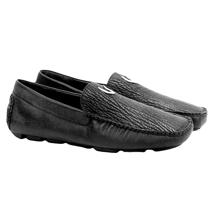 Vestigium Shark Driving Loafers Black - Black Shark men's driving loafer