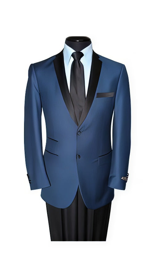 Men's Two Button Navy Blue Blazer Jacket