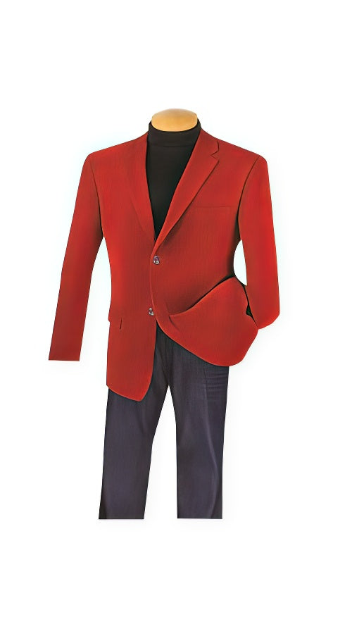XXL Big And Tall Blazers Clearance Red Velvet ~ Velour Blazer