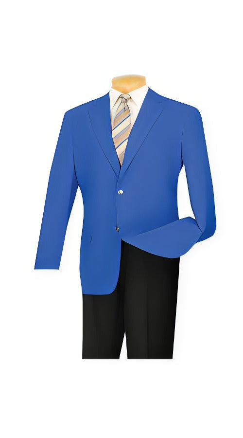 Men'S Two Button Royal Blue Men'S Wholesale Blazer Sport Coat Jacket With Gold Buttons Royal Blue