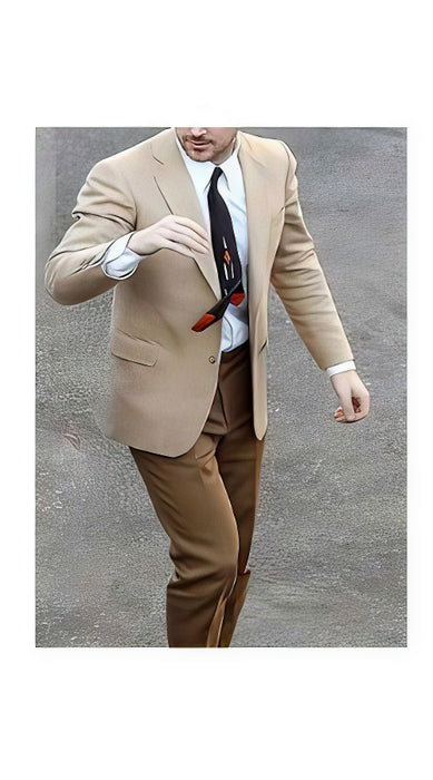La La Land Men's 2 Button Tan Cheap Priced Designer Fashion Dress Casual Blazer For Men On Sale Blazer