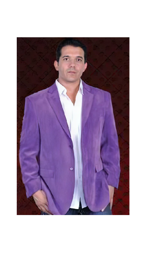 Men's 2 Button Sport Coat Side Vents Purple