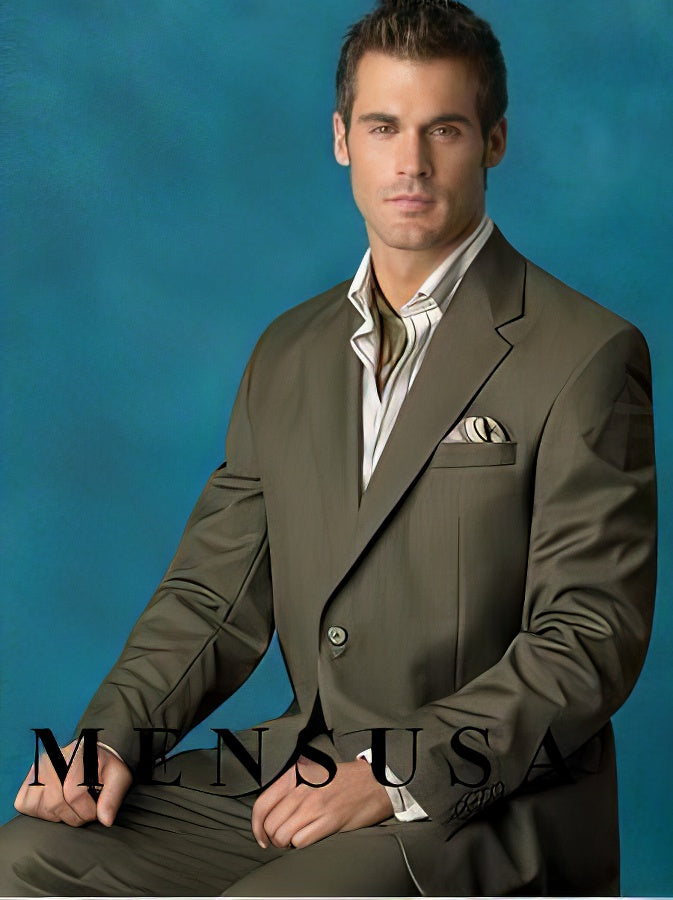 Olive Green Groomsmen Suits Modern Fit