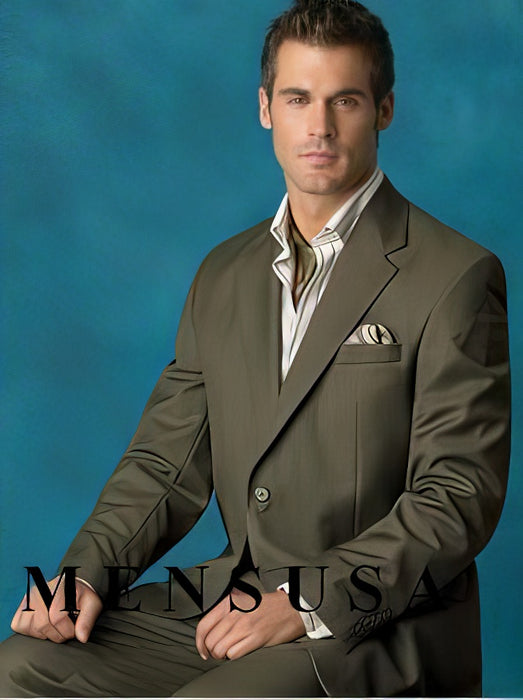 Olive Green Groomsmen Suits