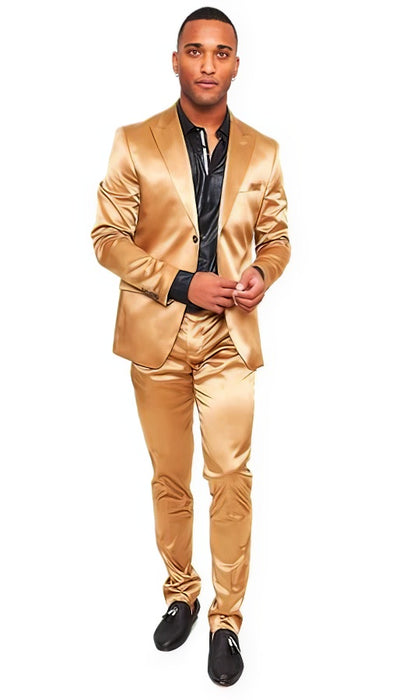 Shiny Gold Suit - Gold Tuxedo