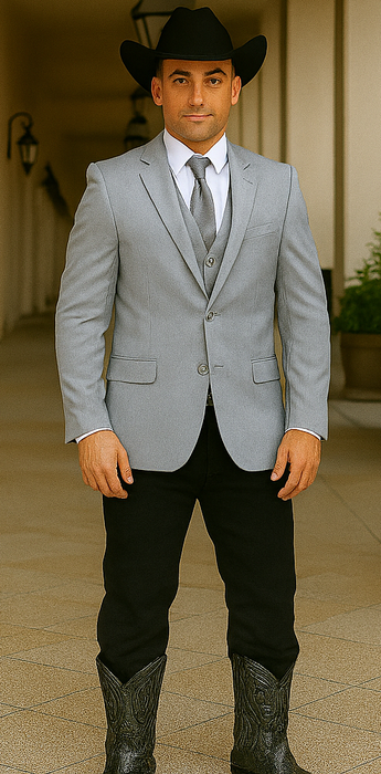 Western Suit - Gray Cowboy Tuxedo