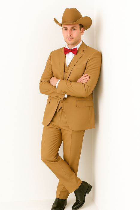 Western Suit - Tan Cowboy Tuxedo - Traje Para Hombre