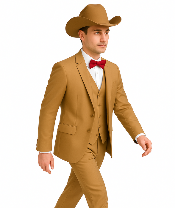 Western Suit - Tan Cowboy Tuxedo - Traje Para Hombre