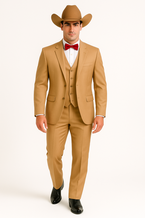Western Suit - Tan Cowboy Tuxedo - Traje Para Hombre