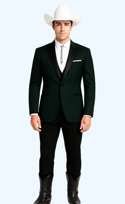 Western Suits For Wedding - Western Tuxedo - Black - Traje Para Hombre