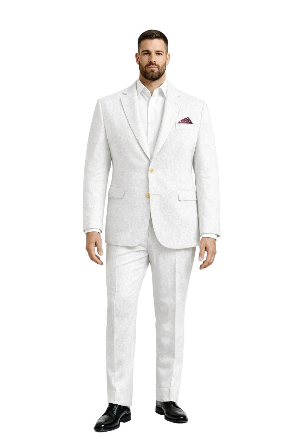 White on White Seersucker Suit - Shadow Pinstripe