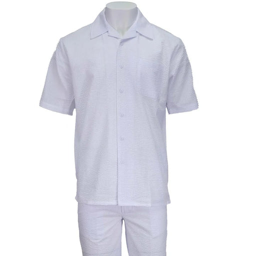 White Seersucker Relaxed Fit 2pc