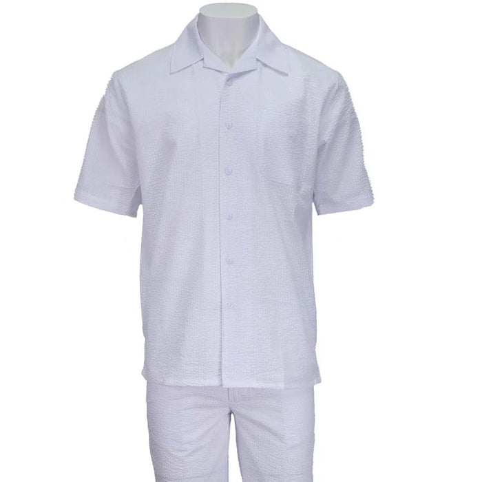 White Seersucker Relaxed Fit 2pc
