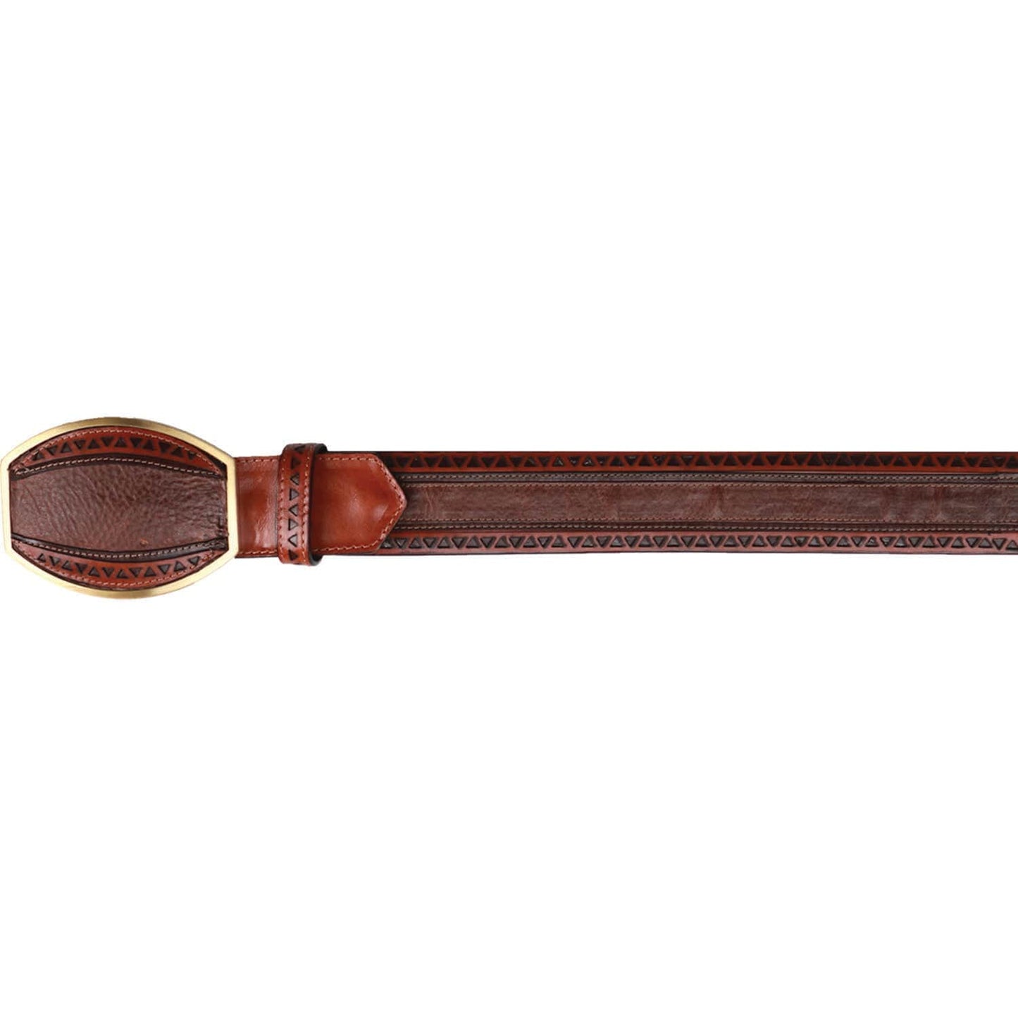 Men's Wild West Genuine Leather Laser Design Casual Belt 2C24U9951