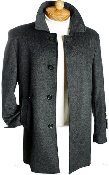 Mensusa Products 3 Quarter Charcoal Wool Jacket