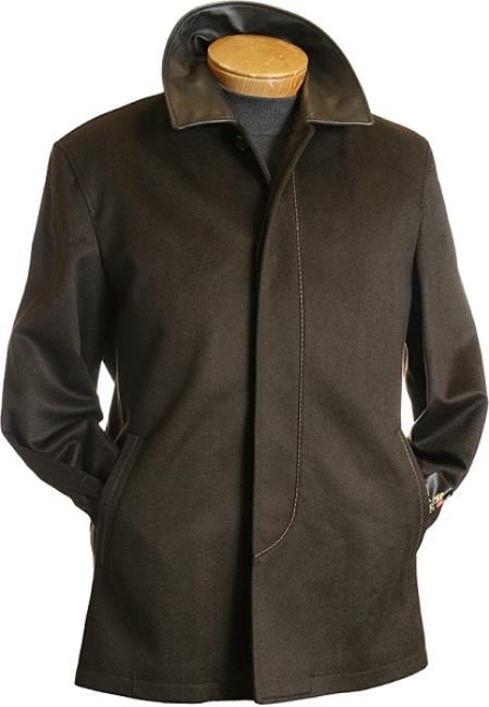 Mensusa Products Chocolate Brown Wool Coat