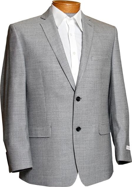 Mensusa Products Mens Black & White Tweed 2 Button Designer Sports Jacket