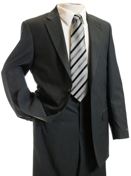 Mensusa Products Mens Gray TNT Pin Designer Suit