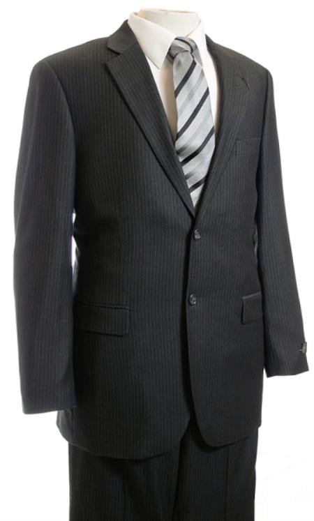 Mens Suit Charcoal Pinstripe affordable suit online sale 
