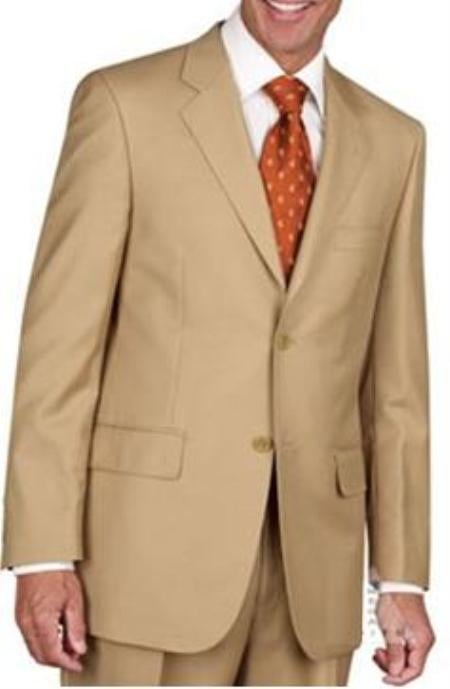 Mensusa Products Mens Two Button Suit Gold