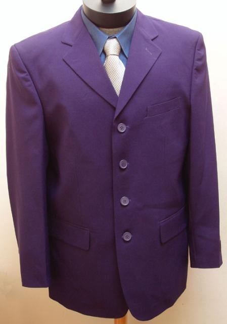 Purple Suit Jacket Mens Dress Yy