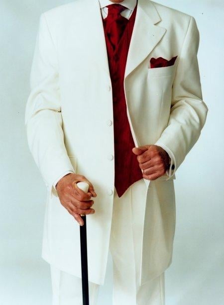 SKU YRH295 Off White Tuxedo Fashion Men's Suits