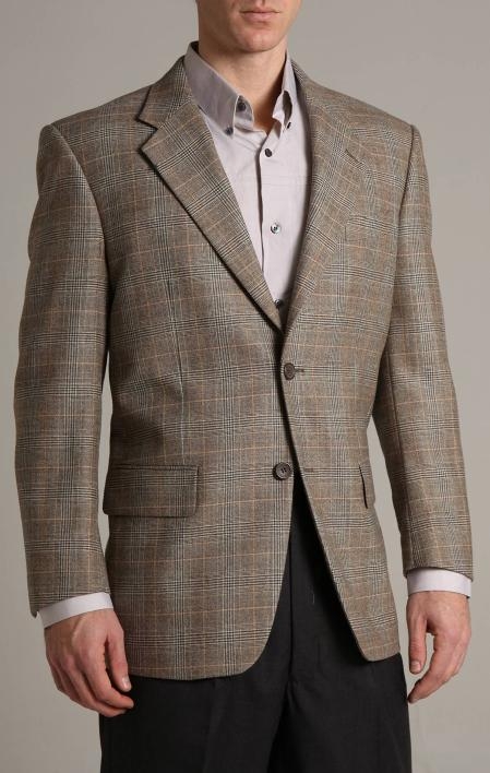 Mensusa Products Richard Harris Two Buttoned Brown Super 100 Wool Jacket