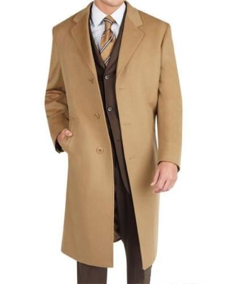 Mensusa Products Camel Wool Blend Topcoat