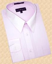 Convertible Dress on Solid Lavender Cotton Blend Dress Shirt With Convertible Cuffs  39
