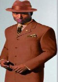 SKU 5BZTV139 Copper Fashion 5 Buttons Vested Fashion Suit  139