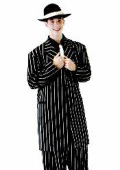 SKU ZT139 Mens Black or Brown Ton on Ton Stripe Fashion Dress Zoot Suit 149