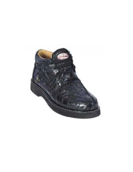 Mensusa Products Black Genuine AllOver Crocodile Casual Shoes