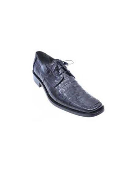 Mensusa Products Black Genuine AllOver Crocodile Shoes 4