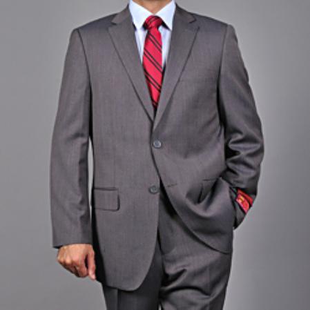 Mensusa Products Men's Grey 2button Wool Suit