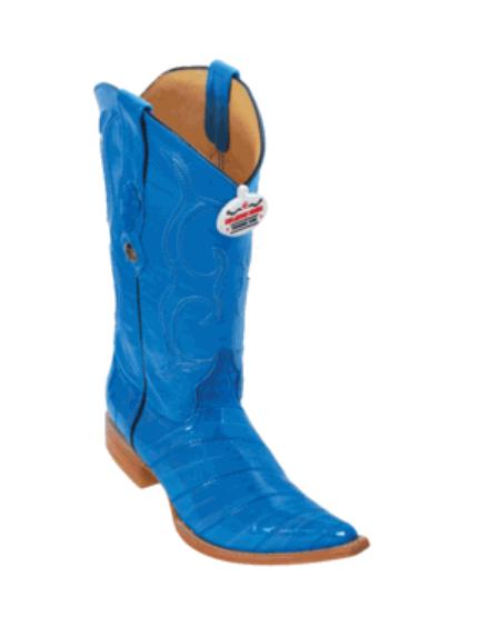 Mensusa Products Royal Blue Eel XXXToe Cowboy Boots 217