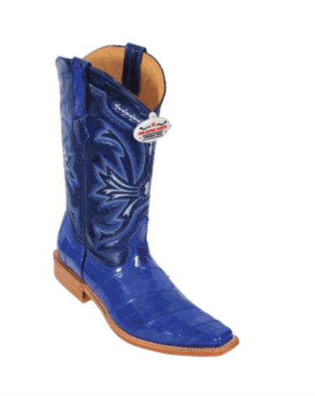 Mensusa Products Electric Blue Eel Cowboy Boots 217