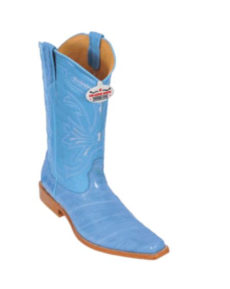 Mensusa Products Baby Blue Eel Cowboy Boots 217