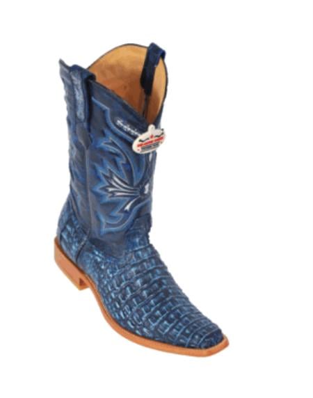 Mensusa Products Rustic Blue Smooth Cowboy Boots7
