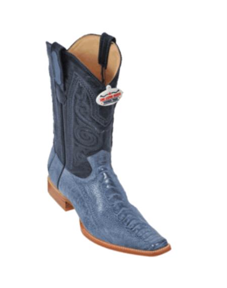Mensusa Products Blue Jean Ostrich Leg Cowboy Boots 277