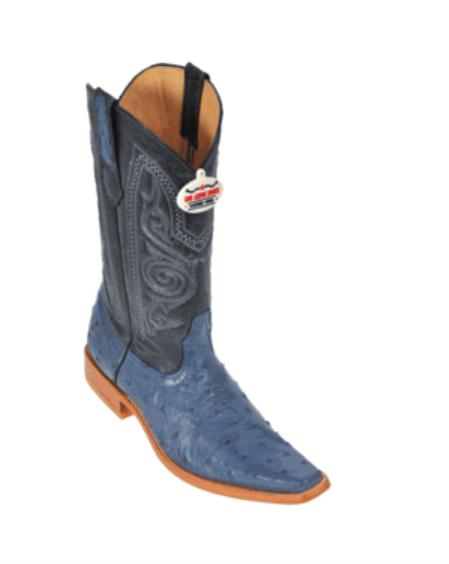 Mensusa Products Blue Jean Ostrich Cowboy Boots7