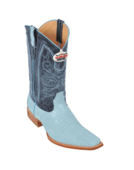Mensusa Products Baby Blue Teju Cowboy Boots 297