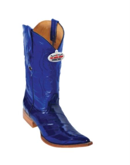 Mensusa Products Electric Blue Eel XXXToe Cowboy Boots 217