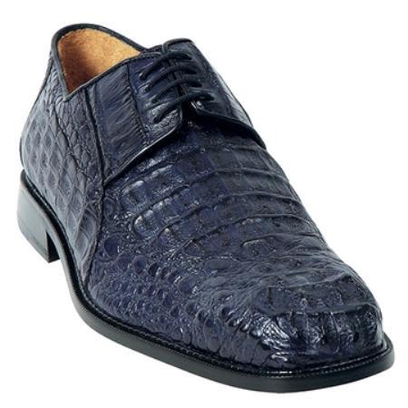 Mensusa Products Belvedere Mens Navy Genuine Caiman