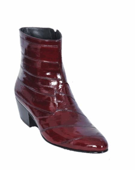 Mensusa Products Eel European Style Dress Burgundy Boot 257