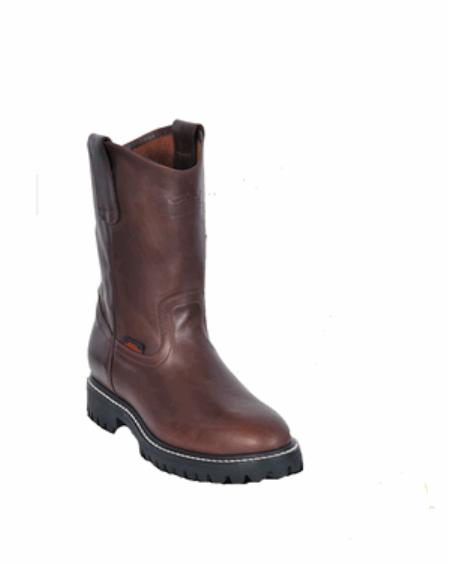 Mensusa Products Mens Los Altos Grasso Nappa Work Boot with Full Lug Sole